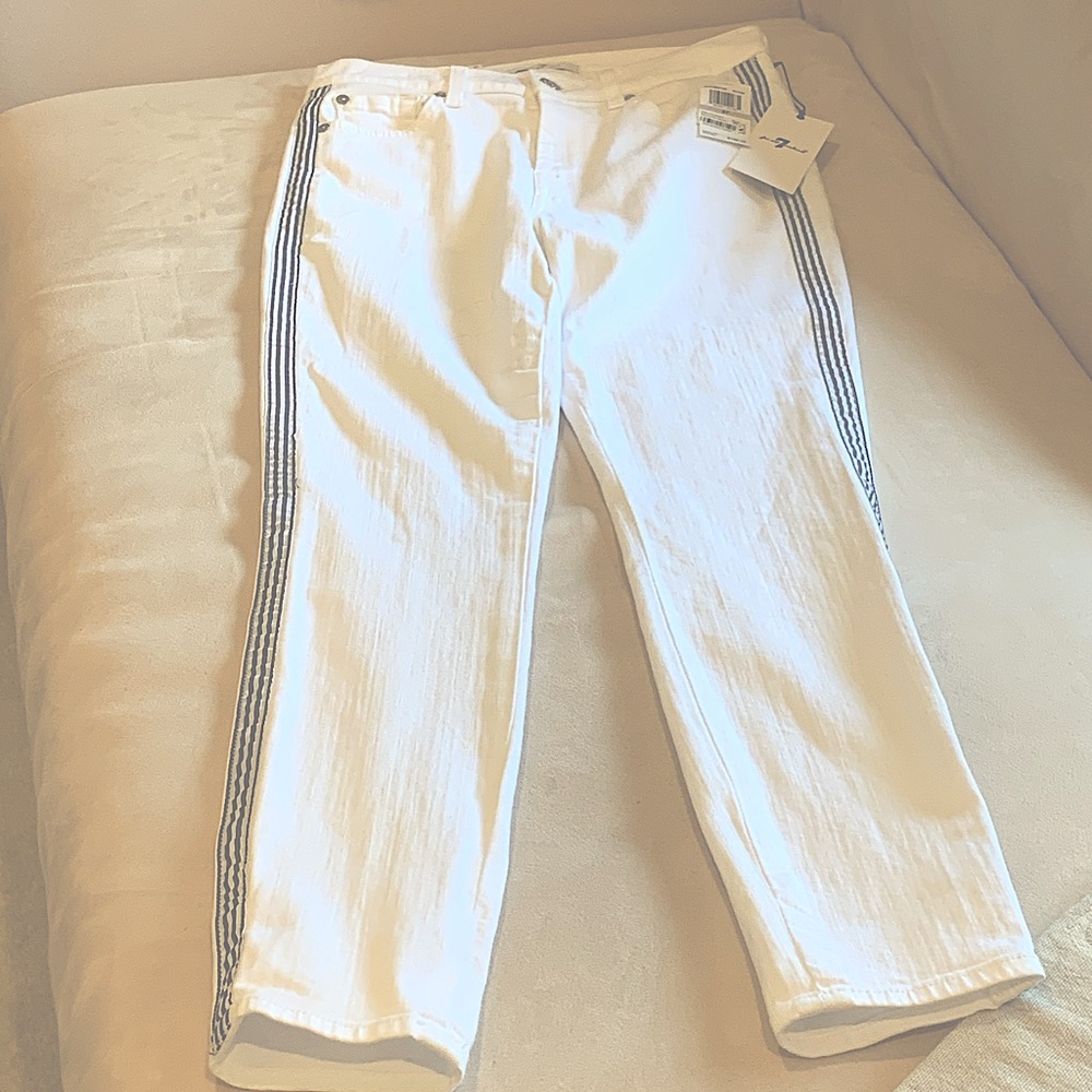 7 For All Mankind White Skinny Jeans